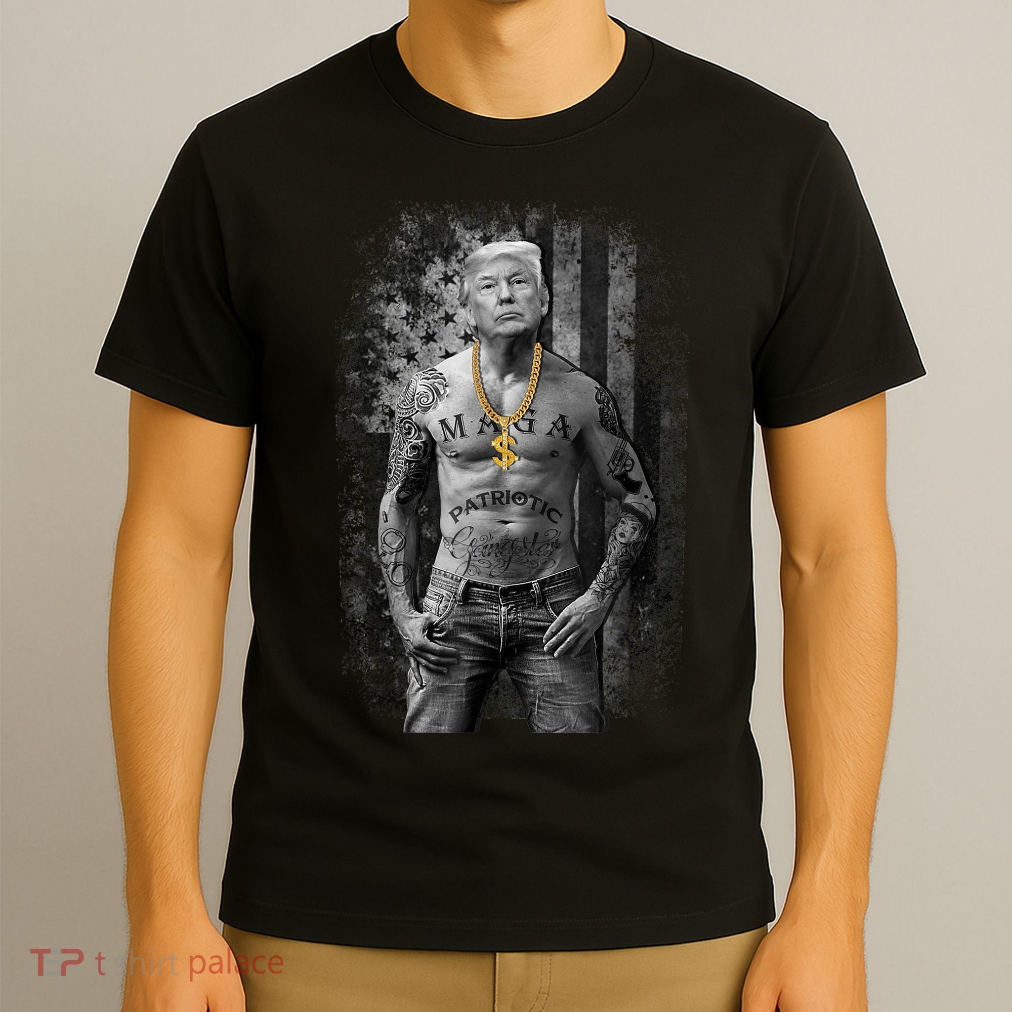 Patriotic Gangster Anti Liberal Pro Trump Republican Gifts T-Shirt