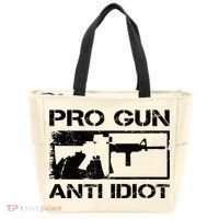 Pro Gun Anti Idiot 2nd Amendment Ar15 Rifle Gun Rights Tote Bag thumb 0