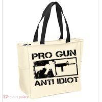 Pro Gun Anti Idiot 2nd Amendment Ar15 Rifle Gun Rights Tote Bag thumb 2