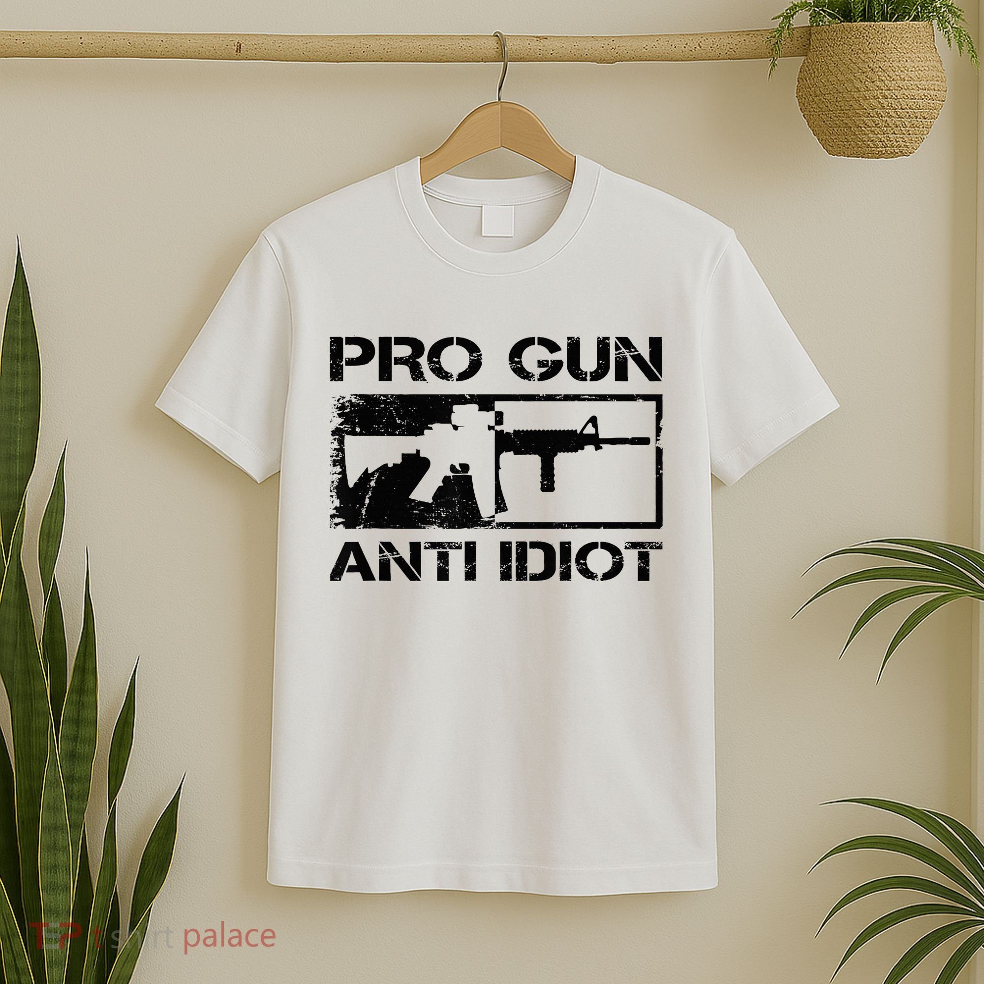 Pro Gun Anti Idiot 2nd Amendment Ar15 Rifle Gun Rights T-Shirt