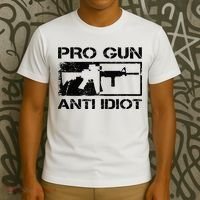 Pro Gun Anti Idiot 2nd Amendment Ar15 Rifle Gun Rights T-Shirt thumb 3