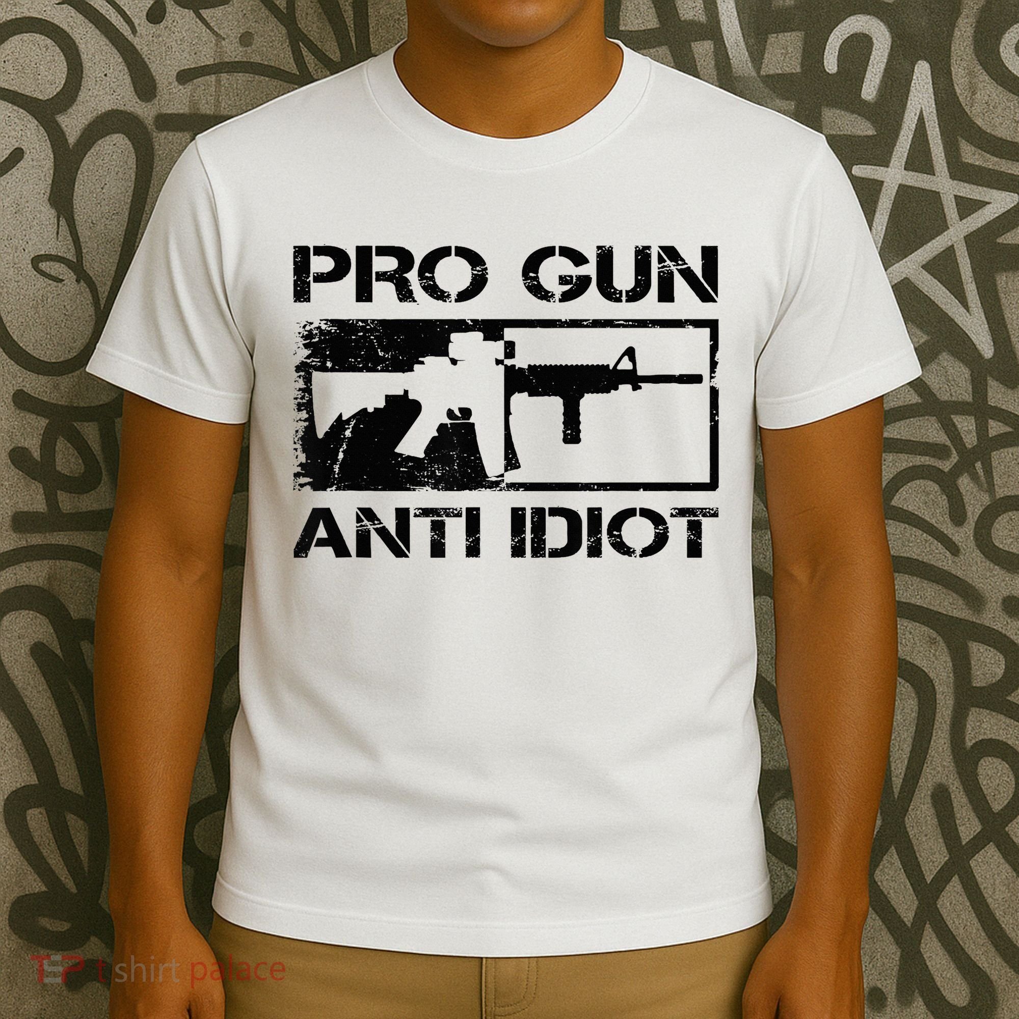 Pro Gun Anti Idiot 2nd Amendment Ar15 Rifle Gun Rights T-Shirt