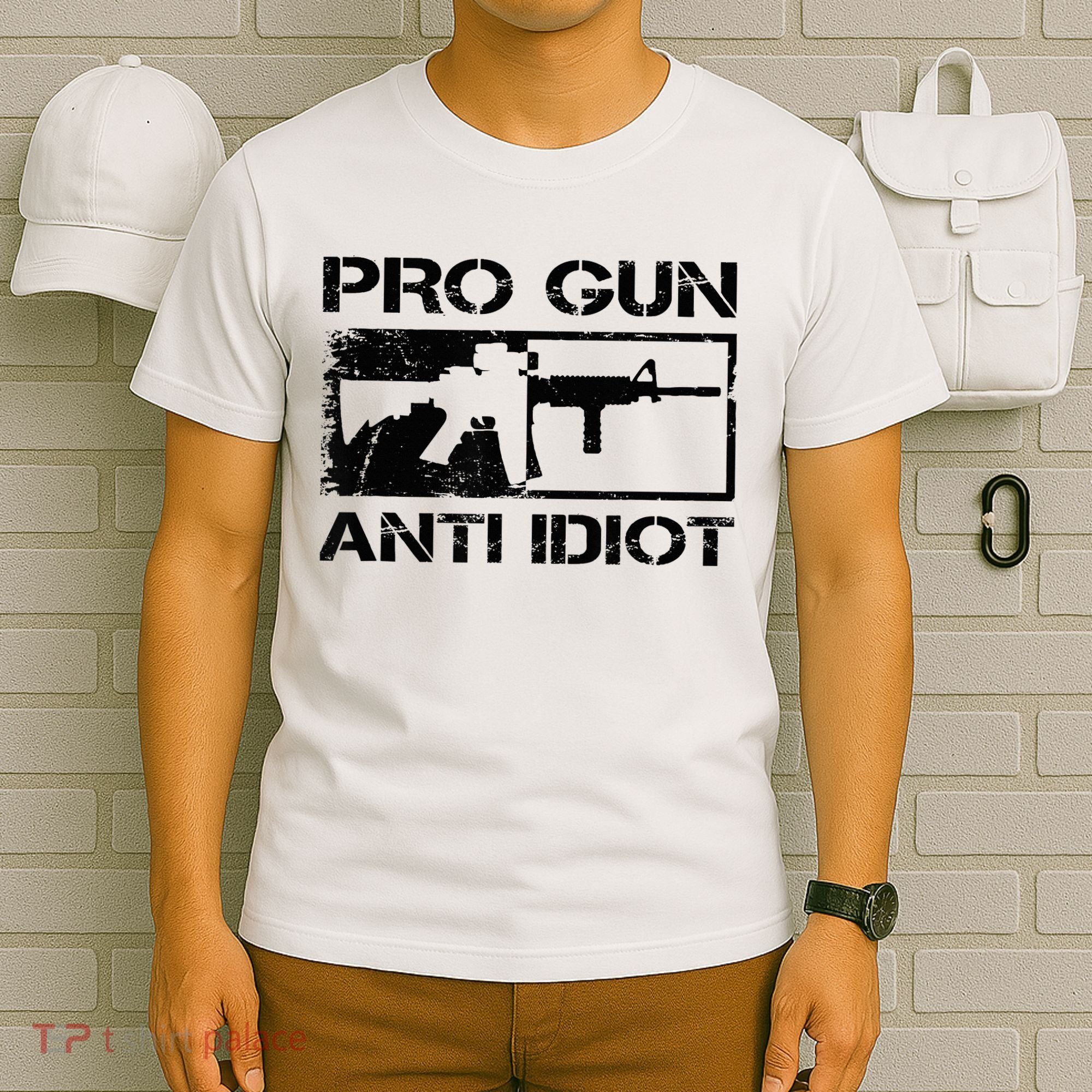 Pro Gun Anti Idiot 2nd Amendment Ar15 Rifle Gun Rights T-Shirt