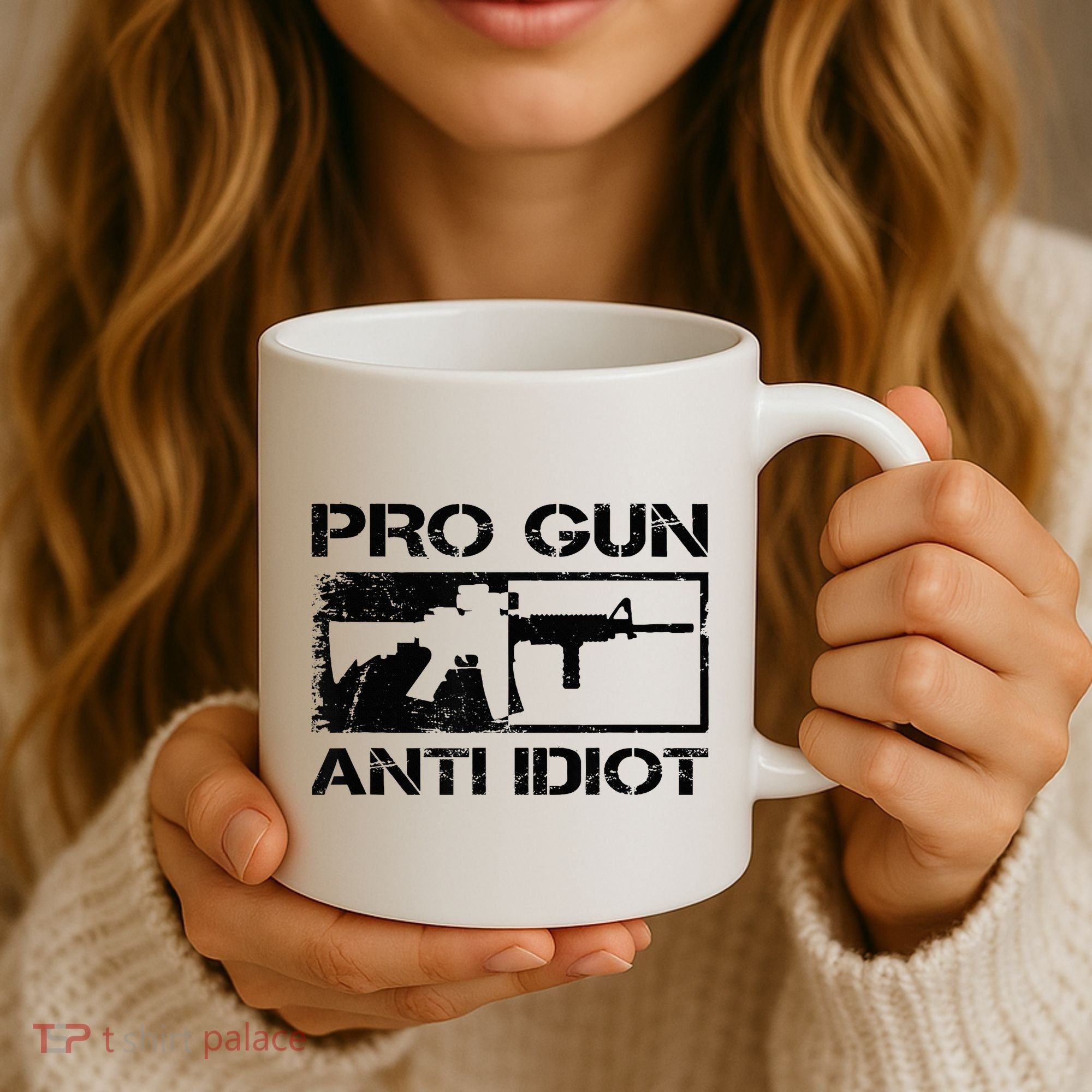Pro Gun Anti Idiot 2nd Amendment Ar15 Rifle Gun Rights Coffee Mug