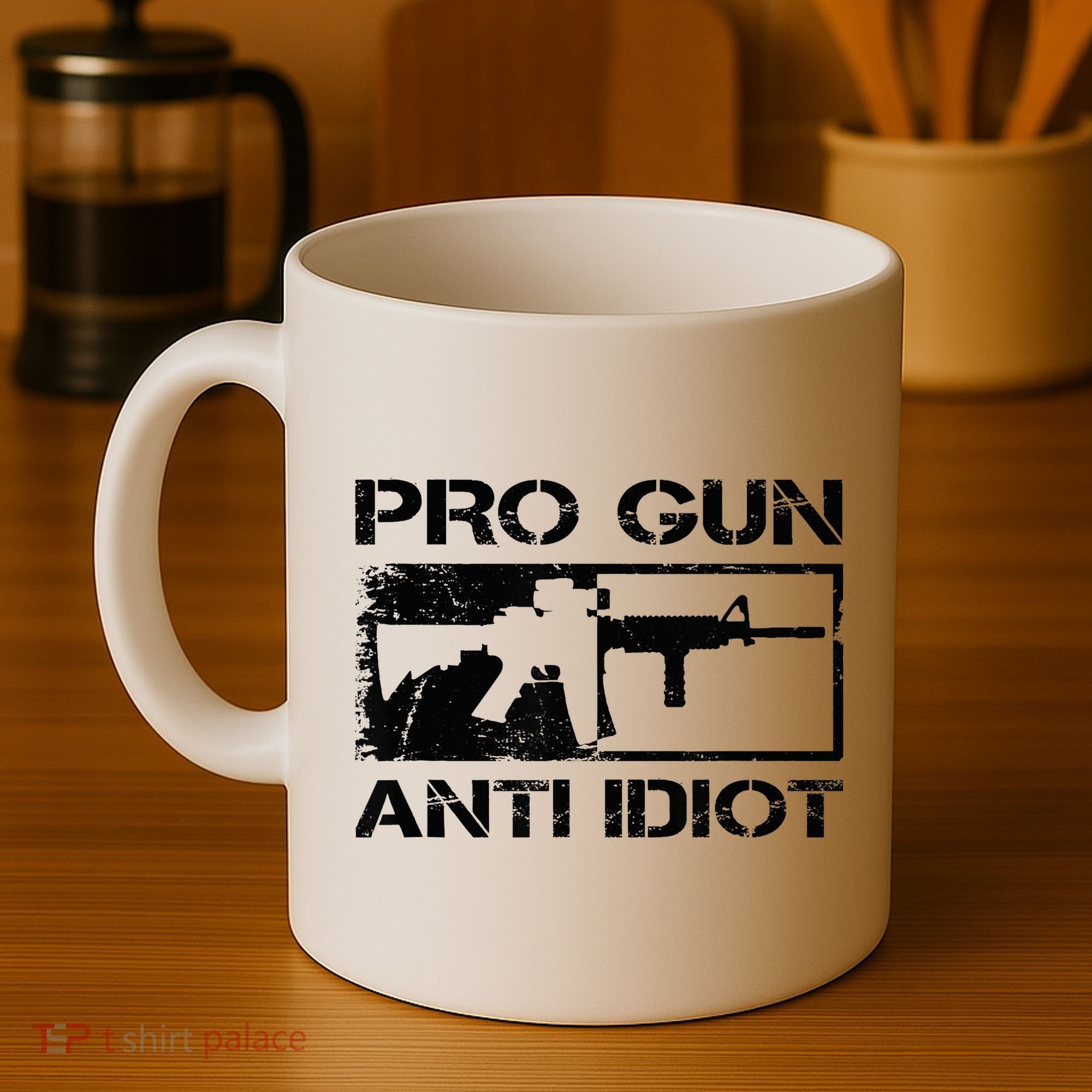 Pro Gun Anti Idiot 2nd Amendment Ar15 Rifle Gun Rights Coffee Mug
