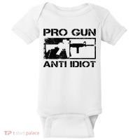 Pro Gun Anti Idiot 2nd Amendment Ar15 Rifle Gun Rights Baby Bodysuit thumb 0