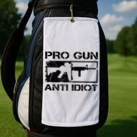 Pro Gun Anti Idiot 2nd Amendment Ar15 Rifle Gun Rights Golf Towel thumb 2