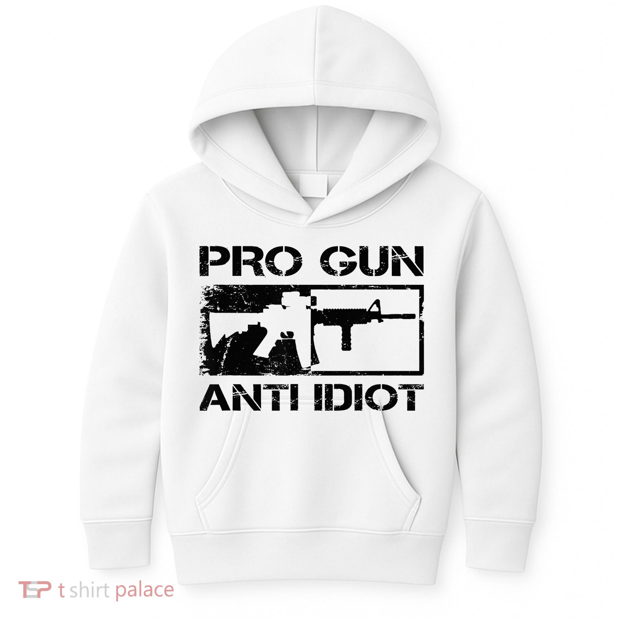 Pro Gun Anti Idiot 2nd Amendment Ar15 Rifle Gun Rights Kids Hoodie