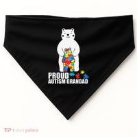 Proud Grandad Bear Autism Awareness Love Autistic USA-Made Doggie Bandana thumb 0