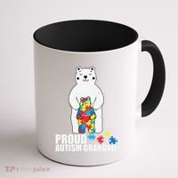 Proud Grandad Bear Autism Awareness Love Autistic Coffee Mug thumb 1