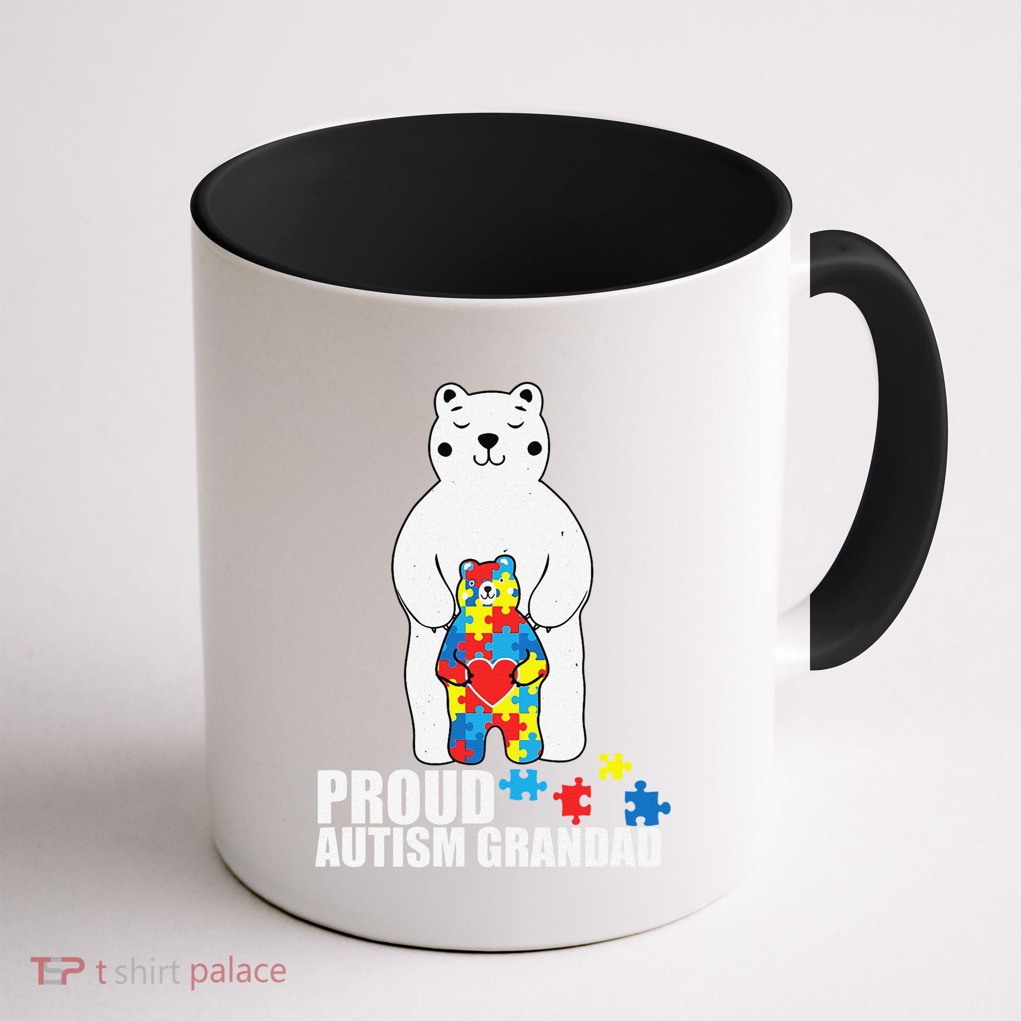 Proud Grandad Bear Autism Awareness Love Autistic Coffee Mug