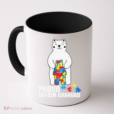 Proud Grandad Bear Autism Awareness Love Autistic Coffee Mug