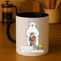 Proud Grandad Bear Autism Awareness Love Autistic Coffee Mug thumb 4