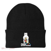 Proud Grandad Bear Autism Awareness Love Autistic Beanie thumb 0