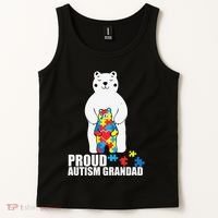 Proud Grandad Bear Autism Awareness Love Autistic Tank Top thumb 2