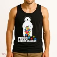 Proud Grandad Bear Autism Awareness Love Autistic Tank Top thumb 3