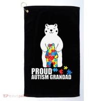 Proud Grandad Bear Autism Awareness Love Autistic Golf Towel thumb 0