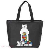 Proud Grandad Bear Autism Awareness Love Autistic Tote Bag thumb 0