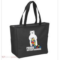 Proud Grandad Bear Autism Awareness Love Autistic Tote Bag thumb 2