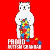 Proud Grandad Bear Autism Awareness Love Autistic Santa Hat thumb 1