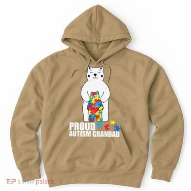 Proud Grandad Bear Autism Awareness Love Autistic Hoodie