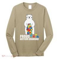 Proud Grandad Bear Autism Awareness Love Autistic Long Sleeve Shirt thumb 0