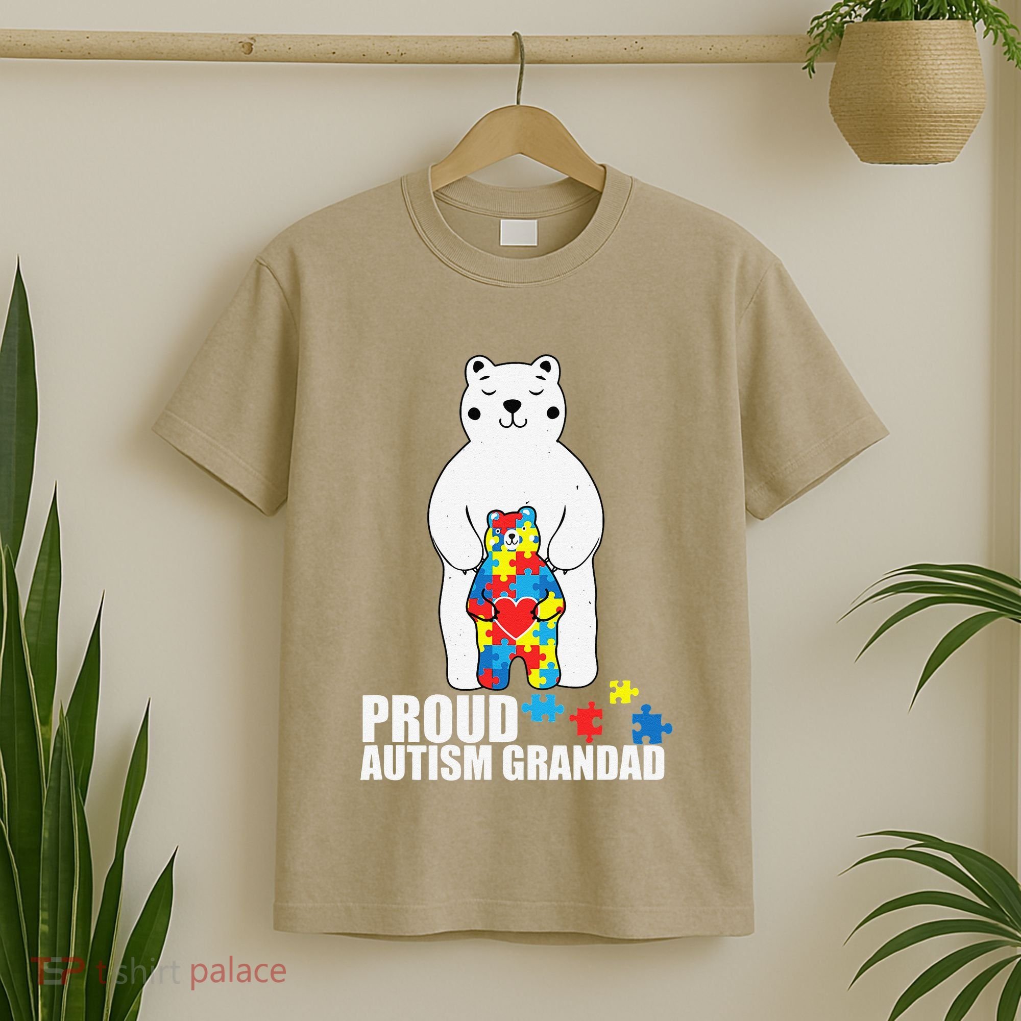 Proud Grandad Bear Autism Awareness Love Autistic T-Shirt