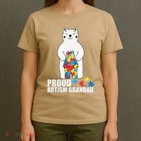 Proud Grandad Bear Autism Awareness Love Autistic T-Shirt thumb 4