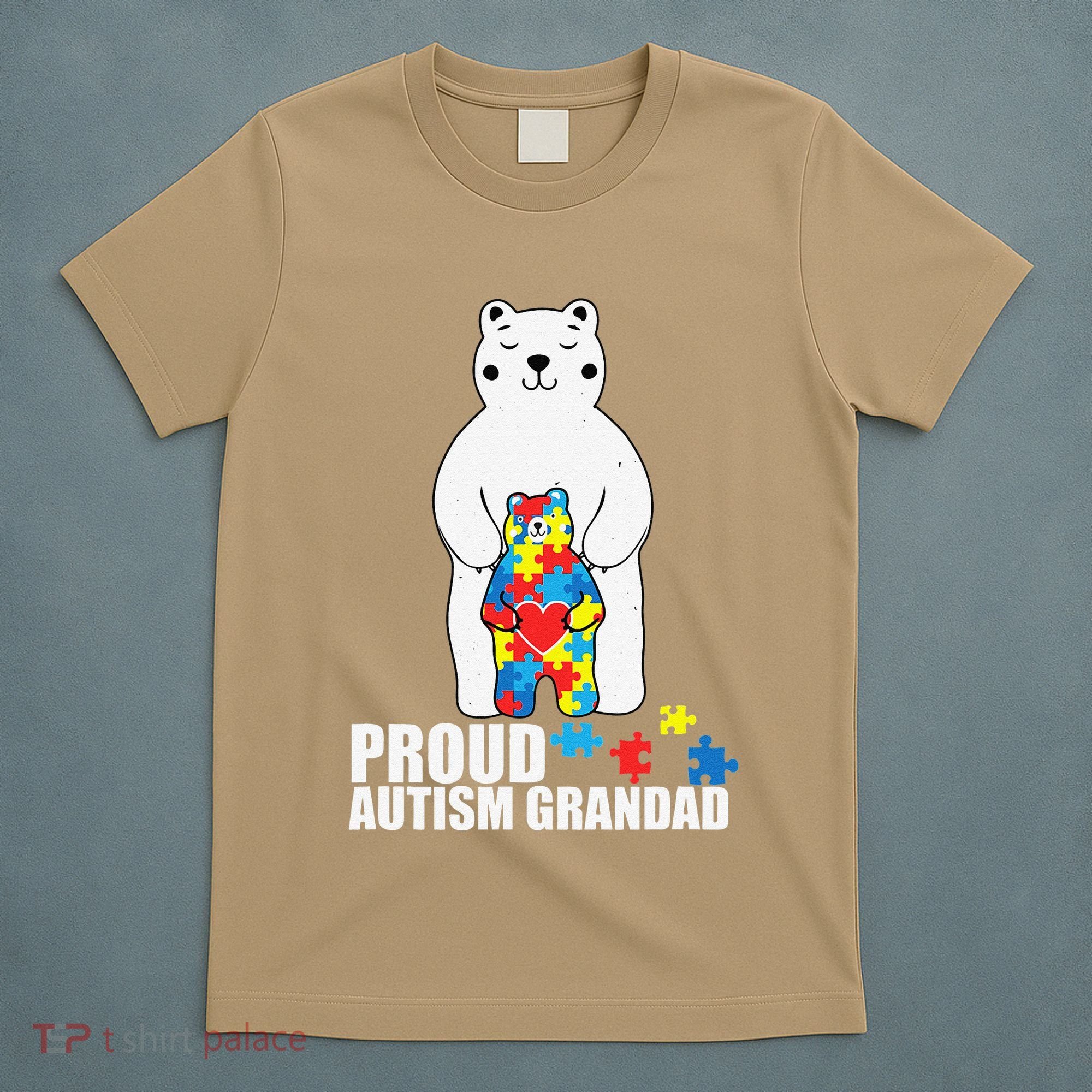 Proud Grandad Bear Autism Awareness Love Autistic T-Shirt