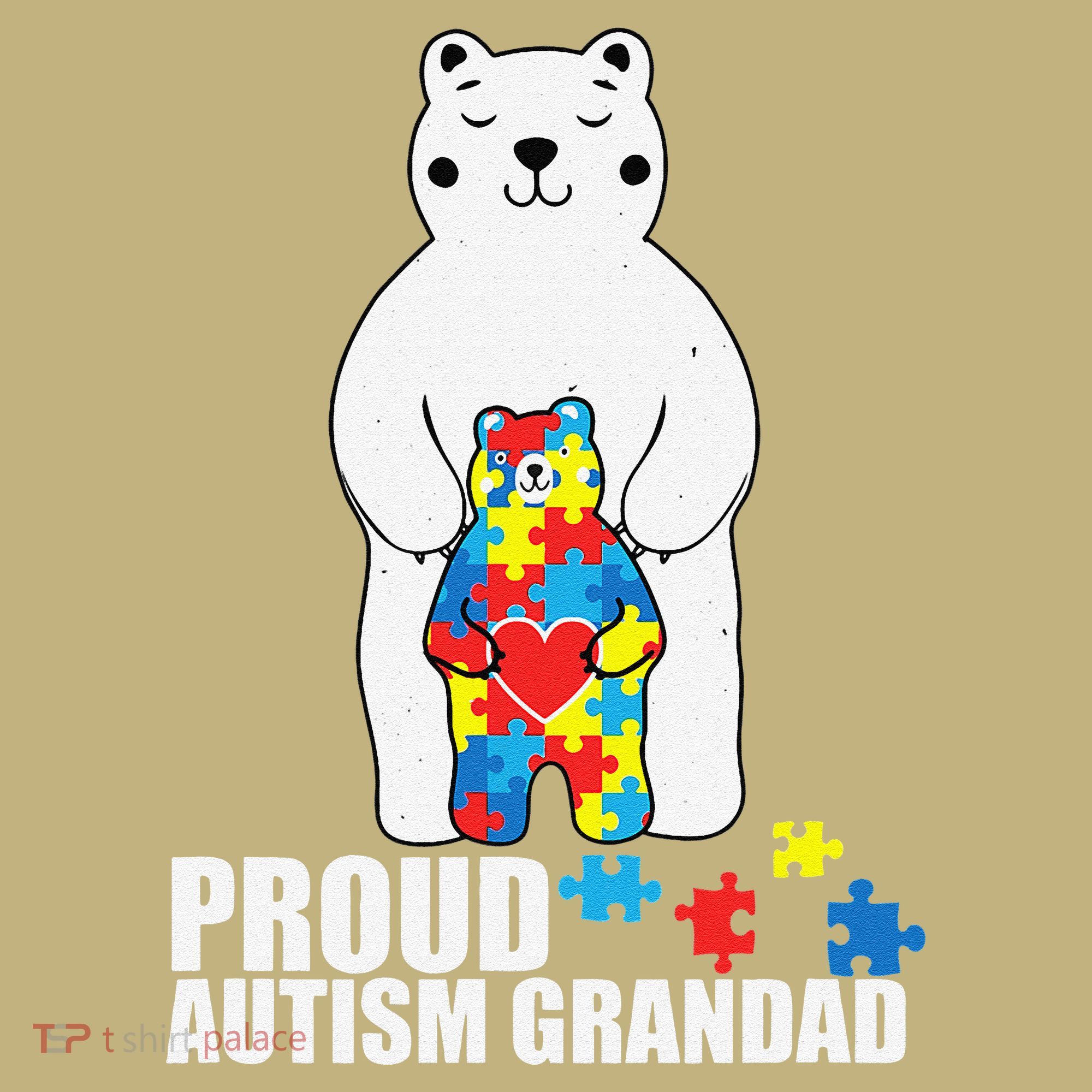 Proud Grandad Bear Autism Awareness Love Autistic Mousepad