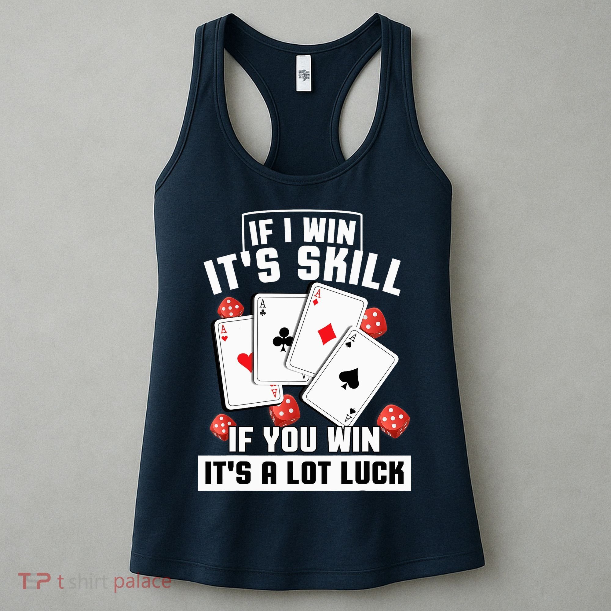 Poker Gifts Blackjack Jackpot Gambling Casino Player Women's Tank Top