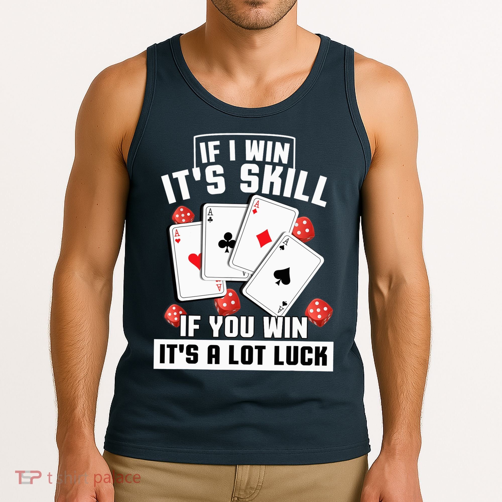 Poker Gifts Blackjack Jackpot Gambling Casino Player Tank Top