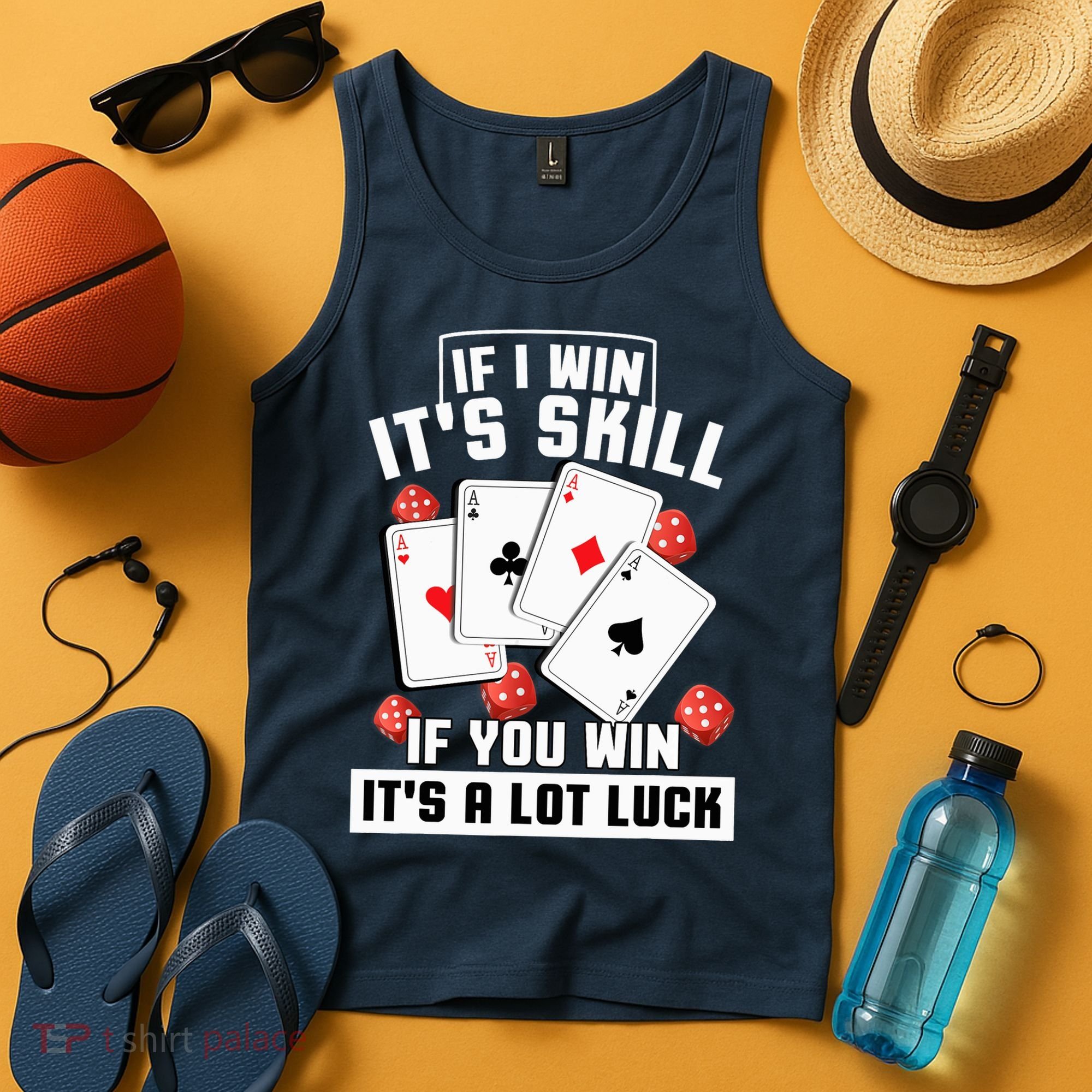 Poker Gifts Blackjack Jackpot Gambling Casino Player Tank Top