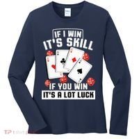 Poker Gifts Blackjack Jackpot Gambling Casino Player Women's Long Sleeve Shirt thumb 0