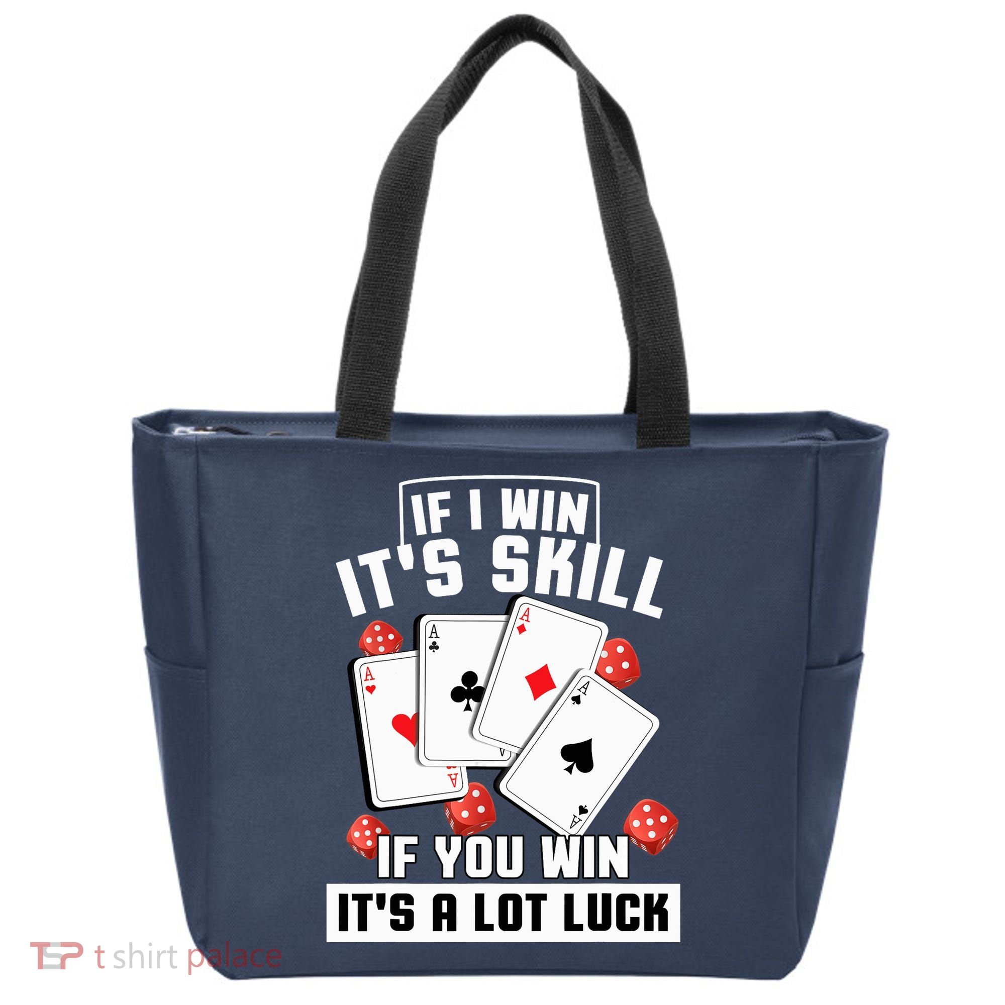 Poker Gifts Blackjack Jackpot Gambling Casino Player Tote Bag