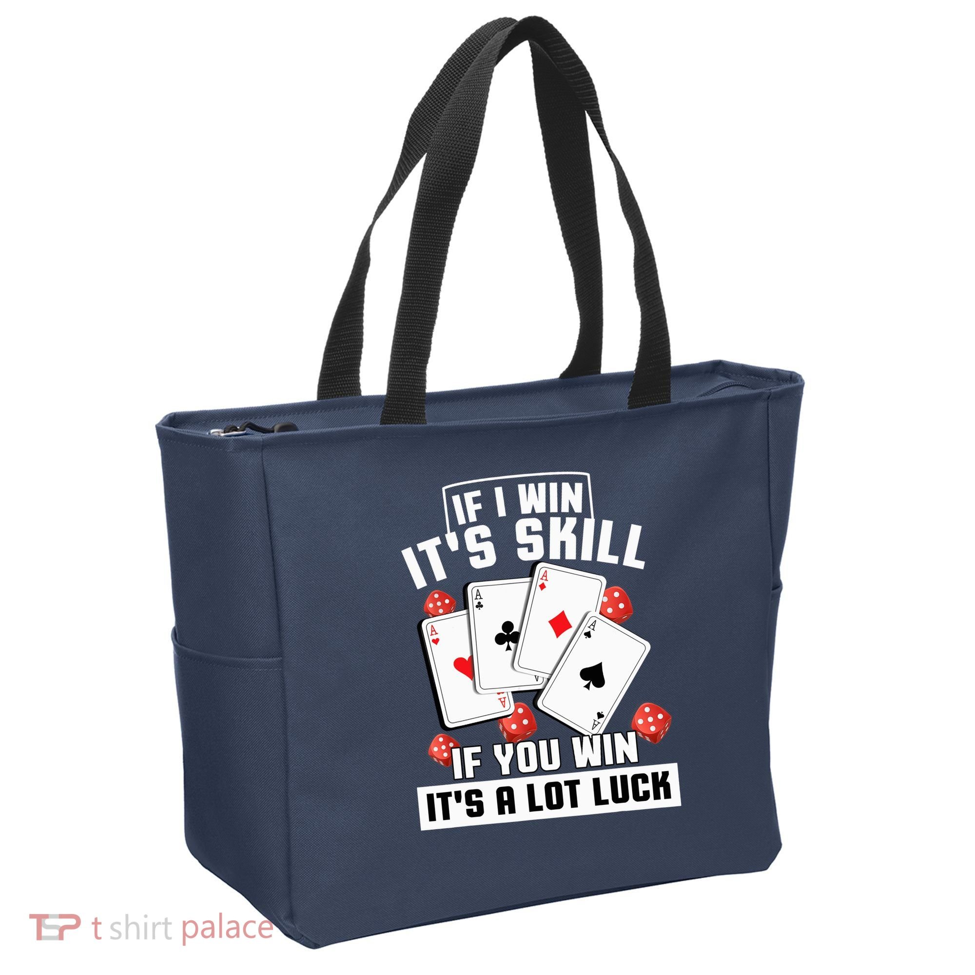Poker Gifts Blackjack Jackpot Gambling Casino Player Tote Bag