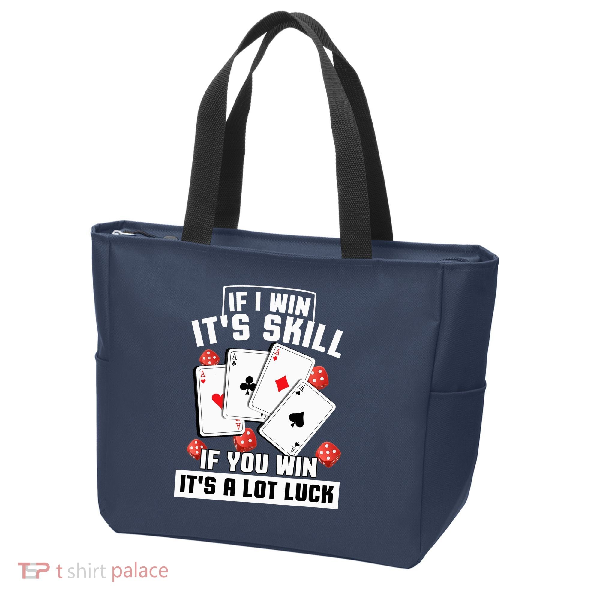 Poker Gifts Blackjack Jackpot Gambling Casino Player Tote Bag