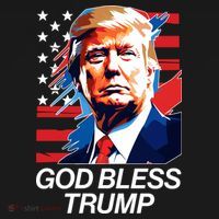 Patriotic God Bless Trump Backpack thumb 2