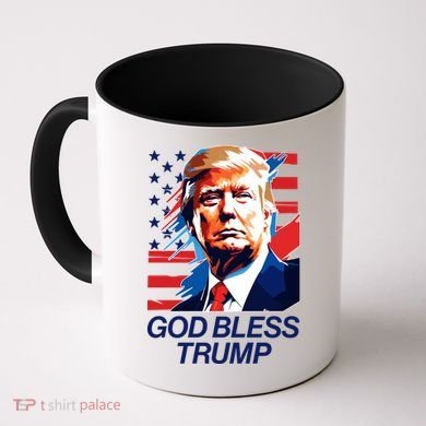 Patriotic God Bless Trump Coffee Mug