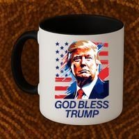 Patriotic God Bless Trump Coffee Mug thumb 2