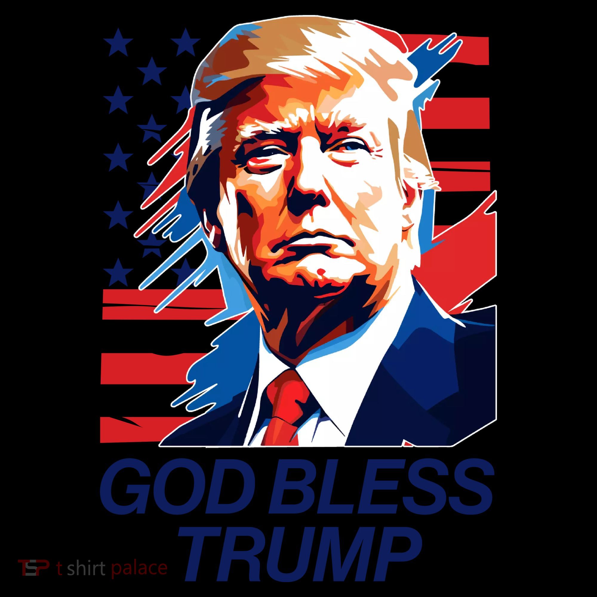 Patriotic God Bless Trump Coffee Mug