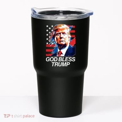 Patriotic God Bless Trump Tumbler