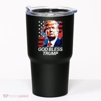 Patriotic God Bless Trump Tumbler thumb 0