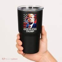 Patriotic God Bless Trump Tumbler thumb 2