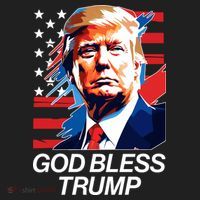 Patriotic God Bless Trump Tumbler thumb 3
