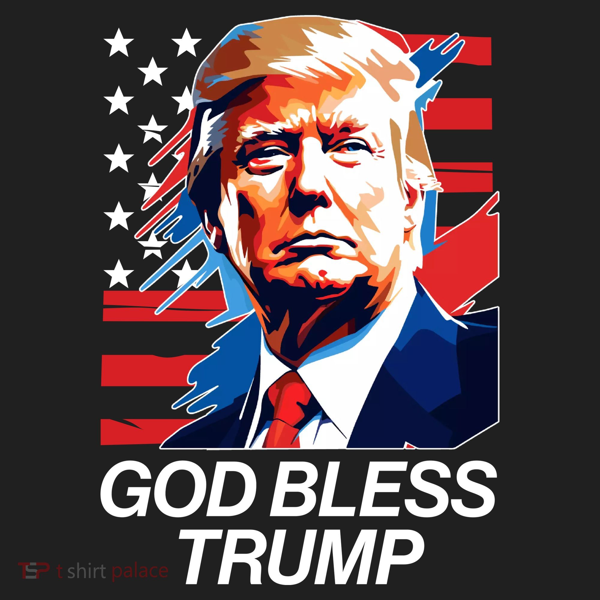 Patriotic God Bless Trump Tumbler
