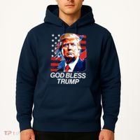 Patriotic God Bless Trump Hoodie thumb 2