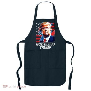 Patriotic God Bless Trump Apron