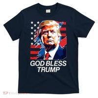 Patriotic God Bless Trump T-Shirt thumb 0