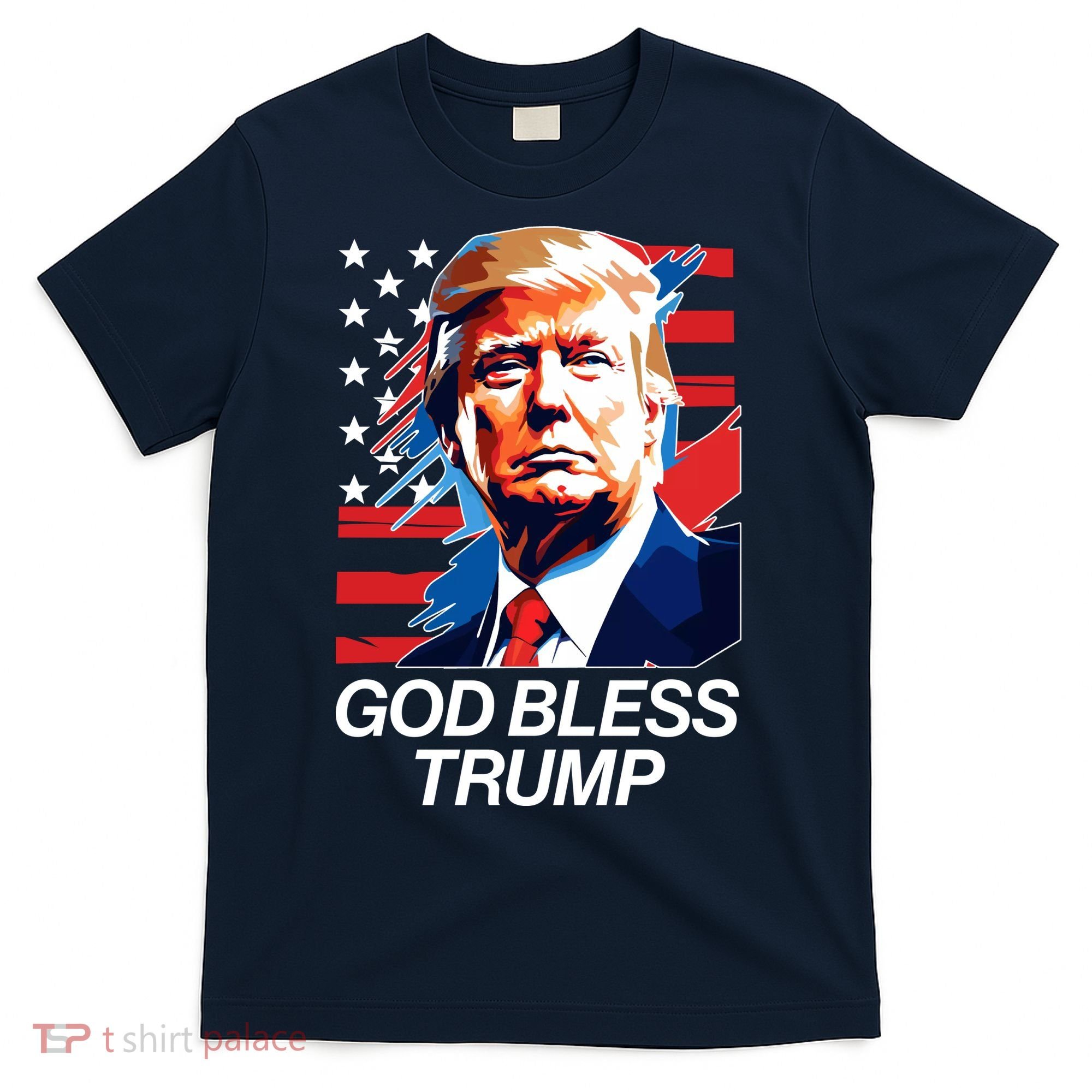 Patriotic God Bless Trump T-Shirt